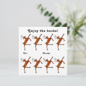 おもしろい現金ギフトホリデーカード シーズンカード (スタンド正面)