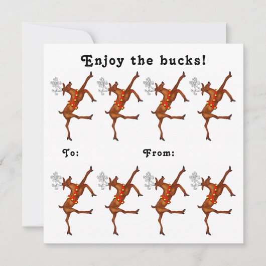 おもしろい現金ギフトホリデーカード シーズンカード (正面)