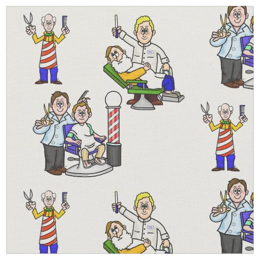 おもしろい理容師布材 ファブリック (クローズアップ)