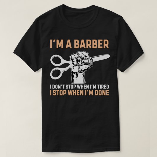 おもしろい理容師引用文Im A理容師 Tシャツ (デザイン正面)