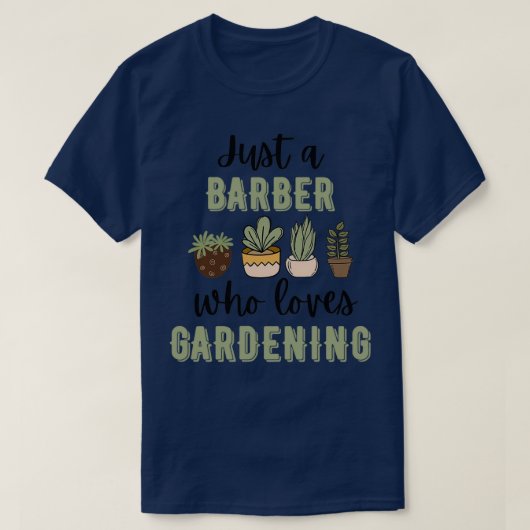 おもしろい理容師植物の恋人 Tシャツ (デザイン正面)