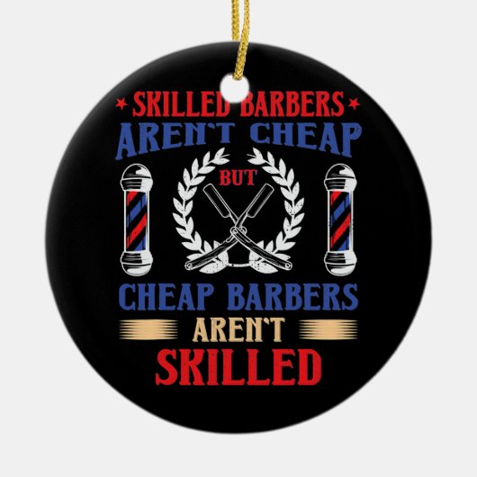 おもしろい理容師美容師美容師誇りを持った セラミックオーナメント (正面)