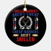 おもしろい理容師美容師美容師誇りを持った セラミックオーナメント (裏面)