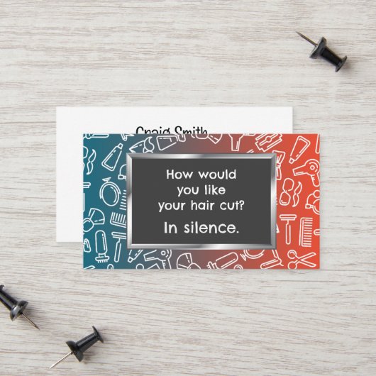 おもしろい理容師 コーリングカード (正面/裏面インサイチュ)