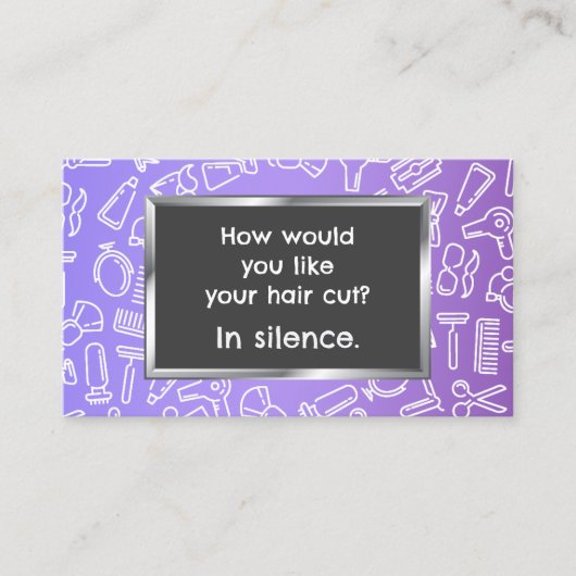 💇おもしろい理容師 名刺 (正面)