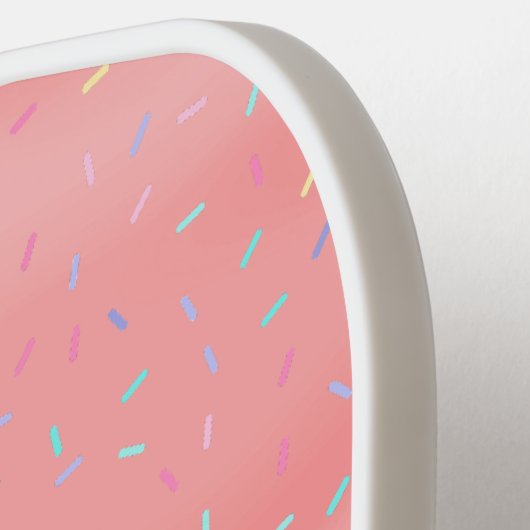 おもしろい甘い勝利がアイスクリームコーンピンク ピックルボールラケット (左詳細)