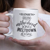おもしろい生き延びの母親の日アイロカスタムニック コーヒーマグカップ