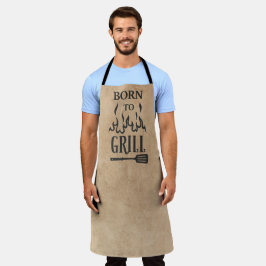 おもしろい生まれでTan Black Grill BBQ Flame エプロン