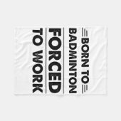 おもしろい生まれバドミントンに強制される フリースブランケット (正面(横))