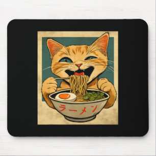 おもしろい生姜猫ラーメン日本のかわいいAnime Cat G マウスパッド