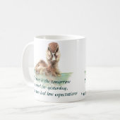 おもしろい生活の引用文最低キュイ怒ア・アヒル マグカップ (正面左)