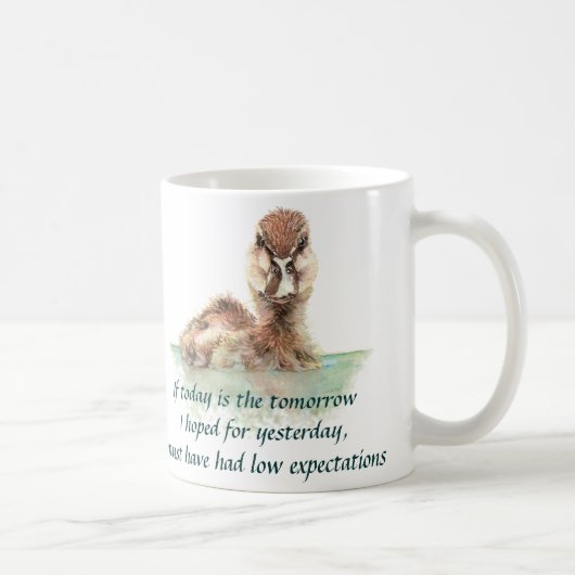 おもしろい生活の引用文最低キュイ怒ア・アヒル マグカップ (右)