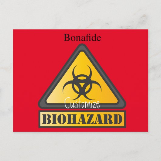 おもしろい生物学的災害［有害物質］警告のSignThunder_Cove ポストカード (正面)