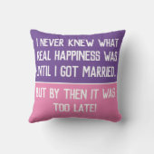 おもしろい生結婚した活見積装飾用クッション クッション (裏面)