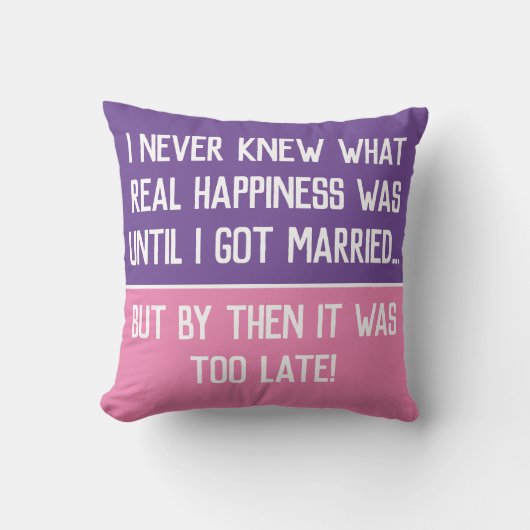 おもしろい生結婚した活見積装飾用クッション クッション (正面)