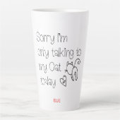 おもしろい申し訳ない今日の名前 カフェラテマグ (正面)