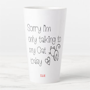 おもしろい申し訳ない今日の名前 カフェラテマグ