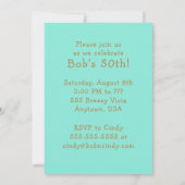 おもしろい男おもしろい男または男の子の誕生日パーティーの招待 招待状 (裏面)