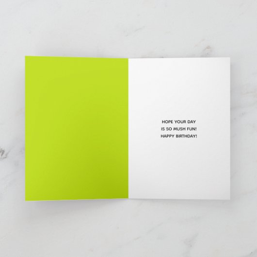 おもしろい男のキノコおもしろいの誕生日 カード (内部)