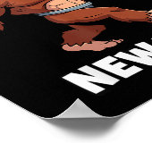 おもしろい男の子のニューイヤー服、 メンズ花火ビッグフットハッピー ポスター (角)