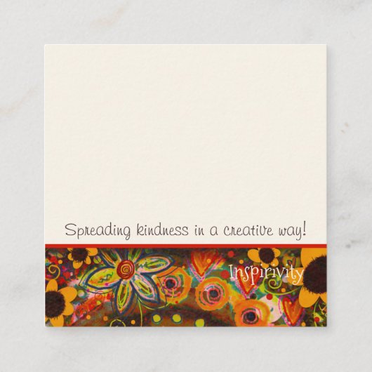 おもしろい男は親切なインスピリシブカインドカード スクエア名刺 (裏面)