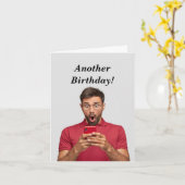 おもしろい男らし誕生日 カード (黄色い花)