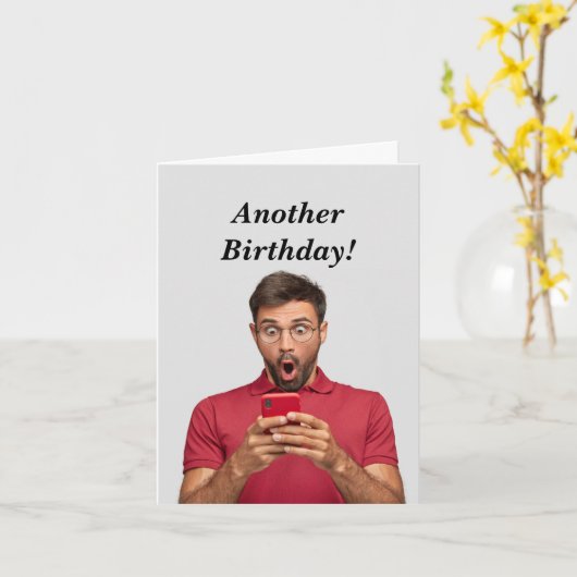 おもしろい男らし誕生日 カード (黄色い花)