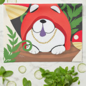 おもしろい男チョー格言キッチンドッグショータオル キッチンタオル (折り畳み)