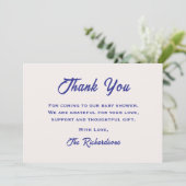 おもしろい男女兼用は月の赤ん坊のシャワーの上にある サンキューカード (スタンド正面)