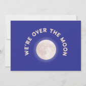 おもしろい男女兼用は月の赤ん坊のシャワーの上にある サンキューカード (裏面)