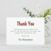 おもしろい男女兼用3歳の誕生日3歳のレックス恐竜 サンキューカード (スタンド正面)