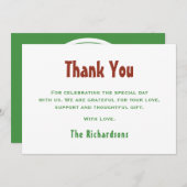 おもしろい男女兼用3歳の誕生日3歳のレックス恐竜 サンキューカード (正面/裏面)