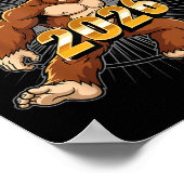 おもしろい男子のニューイヤー服、ビッグフットおめでとう2026 ポスター (角)