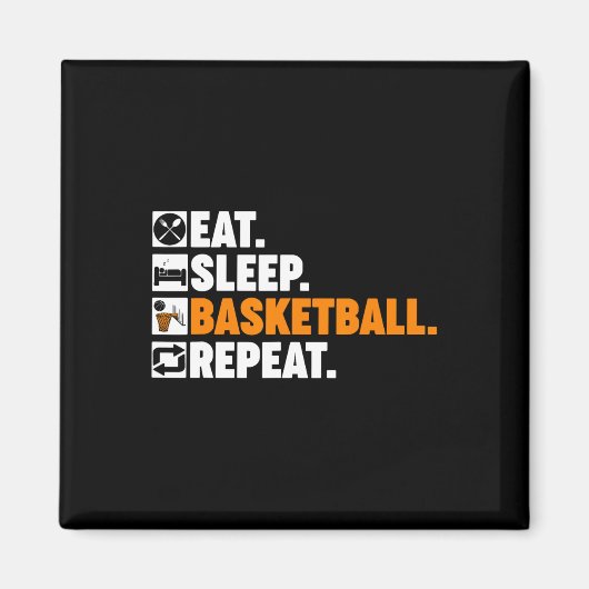 おもしろい男性へバスケットボール女子チームスポーツバスケットボール マグネット (正面)