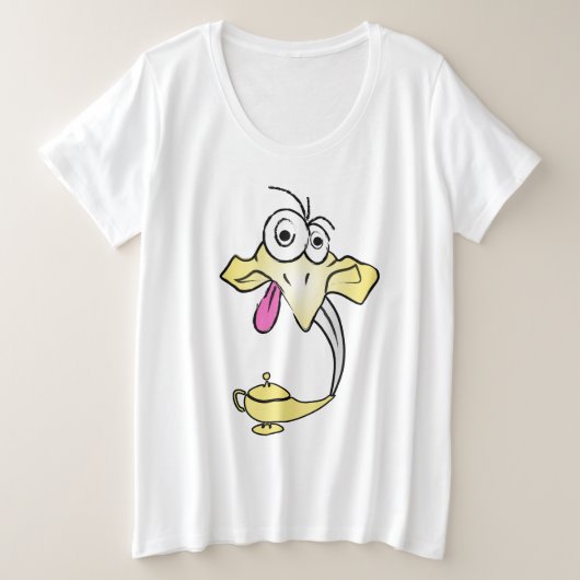 おもしろい男 プラスサイズTシャツ (デザイン正面)