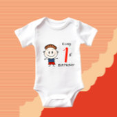 おもしろい男 ベビーボディスーツ