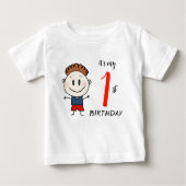 おもしろい男 ベビーTシャツ (正面)