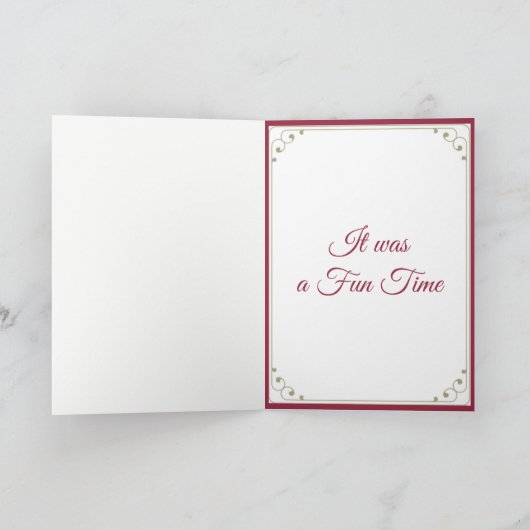 おもしろい疑問に思暖炉ありがとう サンキューカード (内部)