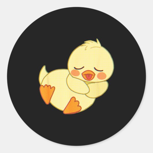 おもしろい疲れたひよこ好きなかわいいひよこ名言ジ ラウンドシール (正面)