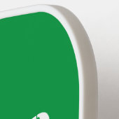 おもしろい疲れ退職したていない年のイニシャルグリーンホワイト ピックルボールラケット (左詳細)