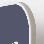 おもしろい疲れ退職したていない年のイニシャルグレーホワイト ピックルボールラケット (左詳細)