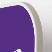 おもしろい疲れ退職したていない年のイニシャル紫色の白 ピックルボールラケット (左詳細)