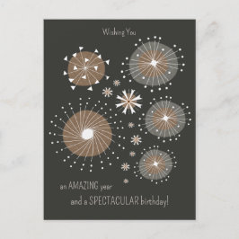 おもしろい発明手描き花火CC1105誕生日 ポストカード