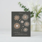 おもしろい発明手描き花火CC1105誕生日 ポストカード (スタンド正面)