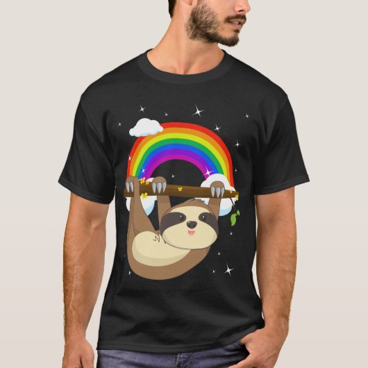 おもしろい登山スロースLGBTコミュニティプライド Tシャツ (正面)