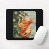 おもしろい登山猫用クリスマスツリー付き猫L マウスパッド (マウス)
