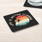 おもしろい登山 スクエアペーパーコースター (アングル)