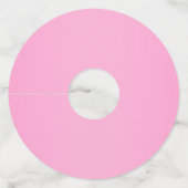 おもしろい白い与えバンニの親指アップのサインピンク ワイングラスタグ (裏面)