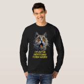おもしろい白嘘の猫 Tシャツ (正面フル)