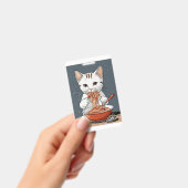 おもしろい白猫 バッジ (手持ち)